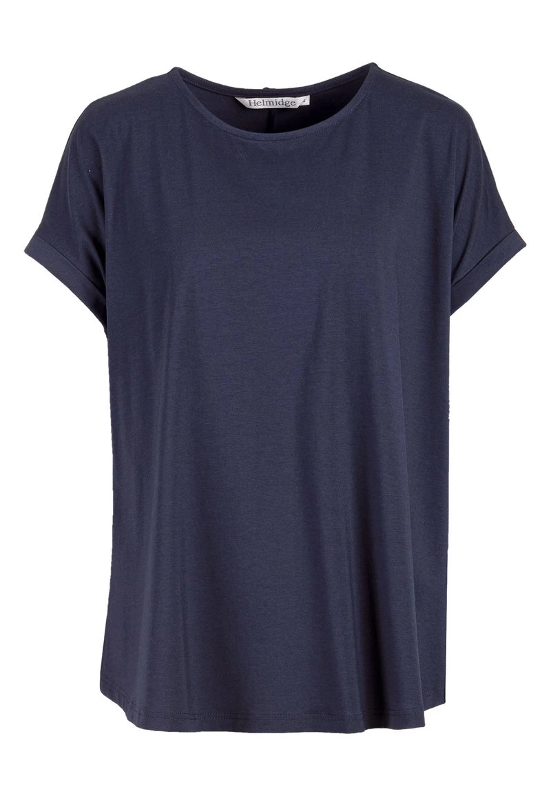 HELMIDGE Femme T Shirt Basique Blau 8 HELMIDGE Femme T Shirt Basique Blau – Image 6