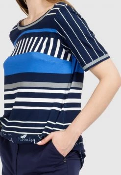 HELMIDGE Femme LONGBLUSE BLUSE T Shirt Imprimé Blau -HELMIDGE Soldes Boutique b971a2bea7ec4beea333d32fe7023f1d