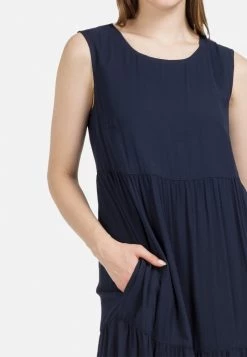 HELMIDGE Robe Longue Dunkel Blau Femme -HELMIDGE Soldes Boutique baf351ed087943308f6a106369edfda6