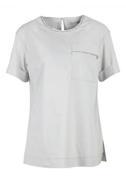 HELMIDGE Femme MIT RUNDHALS Blouse Hellgrau -HELMIDGE Soldes Boutique bc7bf265f4334aa39e86f125f4ab96e9