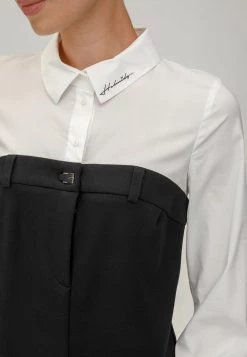 HELMIDGE Femme Robe Chemise Milchig Schwarz -HELMIDGE Soldes Boutique bcb967bdd0464713a9bdb55a9bc2028c