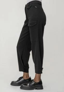 HELMIDGE Pantalon Cargo Schwarz Femme -HELMIDGE Soldes Boutique bf46c10c9a6342ff9d1bf2c726324005