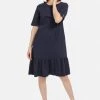 HELMIDGE Femme Robe De Jour Dunkel Blau -HELMIDGE Soldes Boutique c44e292450f047eeafd6e263e793532c