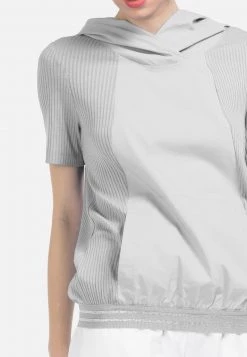 HELMIDGE Femme KURZARMBLUSE BLUSE T Shirt Imprimé Hellgrau -HELMIDGE Soldes Boutique c487d60f0aec4f09a95ca14b09277250