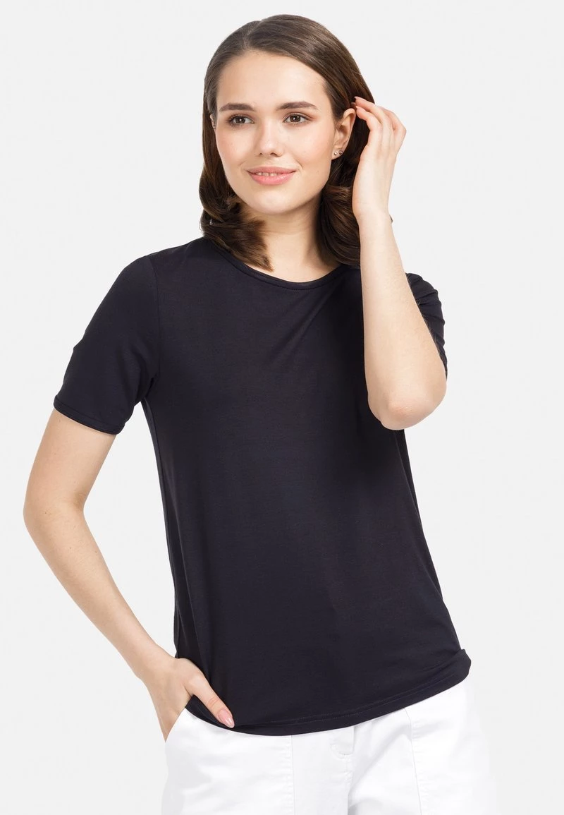 HELMIDGE T Shirt Basique Dunkel Blau Femme 5 HELMIDGE T Shirt Basique Dunkel Blau Femme – Image 3