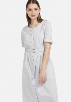 HELMIDGE STIL Robe Chemise Hellgrau Femme -HELMIDGE Soldes Boutique cd8ba990a6994105bcb4622e27350127