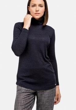 HELMIDGE T Shirt à Manches Longues Dunkel Blau Femme