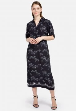 HELMIDGE Robe Chemise Schwarz Femme