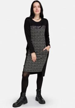 HELMIDGE Robe Pull Black Femme