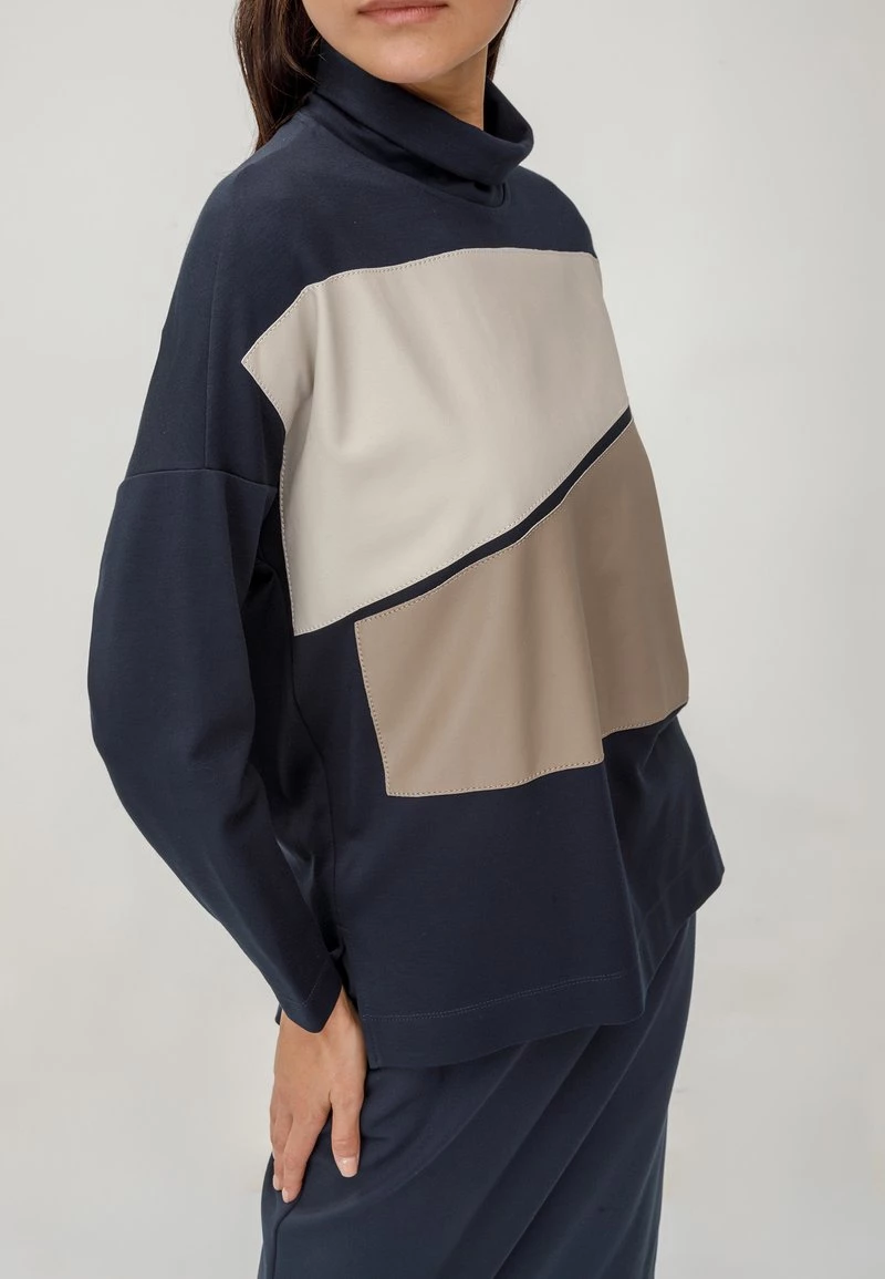 HELMIDGE Femme Sweatshirt Blau 5 HELMIDGE Femme Sweatshirt Blau – Image 3