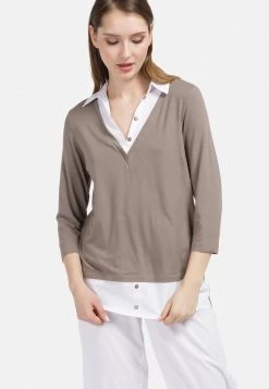 HELMIDGE KRAGEN Blouse Beige Femme