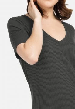 HELMIDGE Femme Robe Fourreau Dunkel Khaki -HELMIDGE Soldes Boutique de0f9263a3aa4b6aa556e44b8cda4535