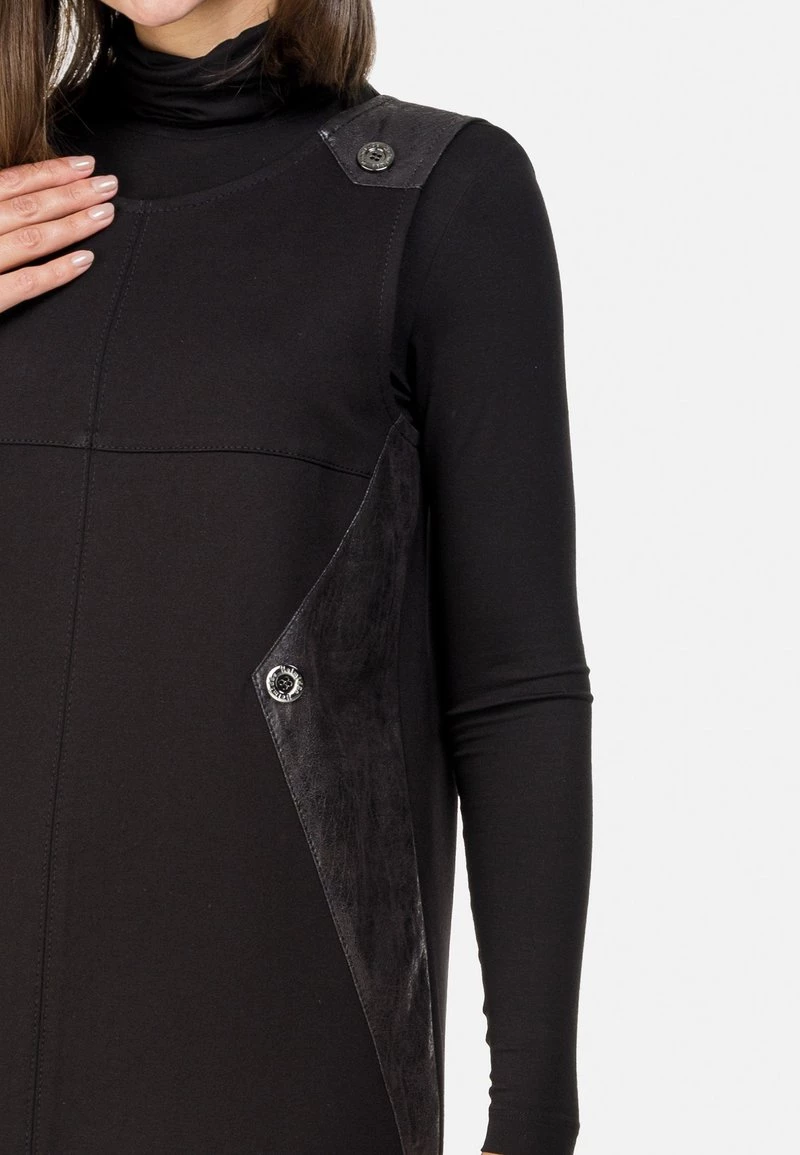 HELMIDGE Femme TRAGERKLEID Robe Pull Schwarz 6 HELMIDGE Femme TRAGERKLEID Robe Pull Schwarz – Image 4