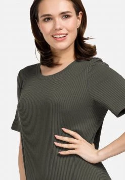 HELMIDGE Robe Fourreau Khaki Femme -HELMIDGE Soldes Boutique e1b443f693f440e6b5ceee47ace32064