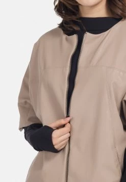 HELMIDGE Veste En Similicuir Beige Femme -HELMIDGE Soldes Boutique e219f8e9a7f94b02ae3a6604d800fb7a