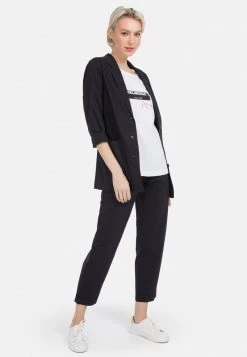 HELMIDGE MIT REVERSKRAGEN Manteau Court Schwarz Femme -HELMIDGE Soldes Boutique e5f87cbe20bf498c9e8dea186669fff5