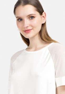 HELMIDGE Femme KURZARMBLUSE BLUSE Blouse Milchig -HELMIDGE Soldes Boutique e6abf560a92c45438c86b7ca9c687c3d