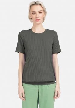 HELMIDGE Femme T Shirt Imprimé Khaki