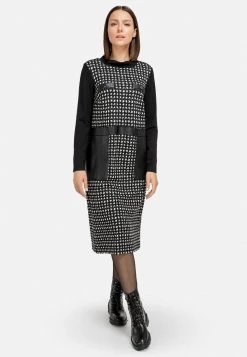 HELMIDGE Femme Robe En Jersey Schwarz