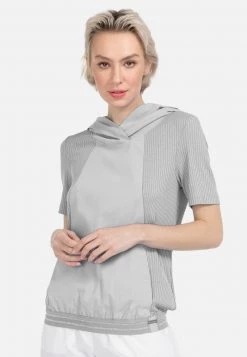 HELMIDGE Femme KURZARMBLUSE BLUSE T Shirt Imprimé Hellgrau -HELMIDGE Soldes Boutique f344310858e14dc3aae95dff2cf10ac6