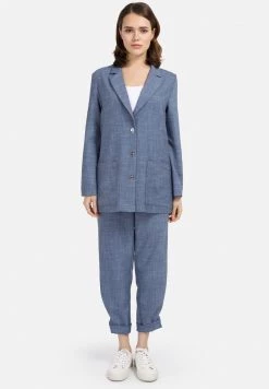 HELMIDGE Blazer Grau Blau Femme