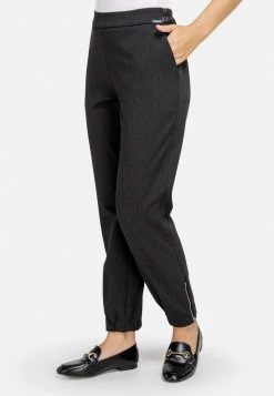 HELMIDGE STOFFHOSE Chino Dunkel Grau Femme