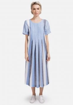 HELMIDGE Robe De Jour Weiss Hellblau Femme