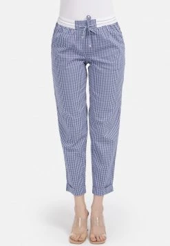 HELMIDGE Femme GLITZEREFFEKT Pantalon Classique Hellblau