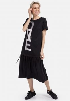 HELMIDGE Femme Robe En Jersey Schwarz -HELMIDGE Soldes Boutique f949a5ef6de7414c8bcf54993847780e