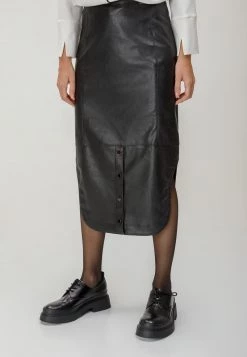 HELMIDGE Femme LEDERROCK LEDERROCK Jupe En Cuir Schwarz 12 HELMIDGE Femme LEDERROCK LEDERROCK Jupe En Cuir Schwarz -HELMIDGE Soldes Boutique f9ec15591c394f7b927428cd5a49966f