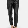 HELMIDGE LEDERHOSE Pantalon En Cuir Schwarz Femme -HELMIDGE Soldes Boutique fae8f85453e148b5955b7b471cf48324