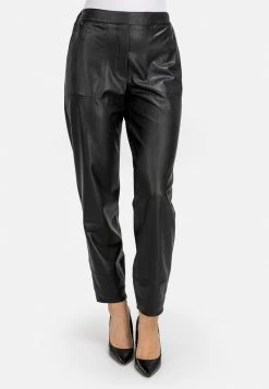 HELMIDGE LEDERHOSE Pantalon En Cuir Schwarz Femme