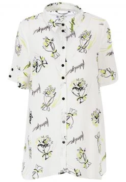HELMIDGE MIT PRINT Chemisier Weiss Femme -HELMIDGE Soldes Boutique fb3be4031c484c0990392f67ff84f69c